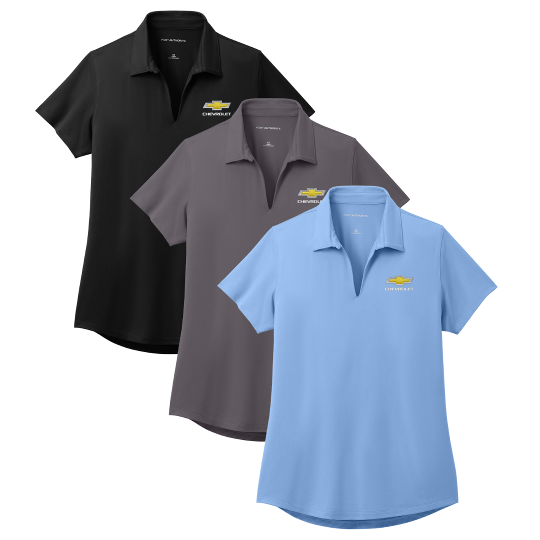 Ladies Chevrolet Gold Bowtie City Stretch Polo