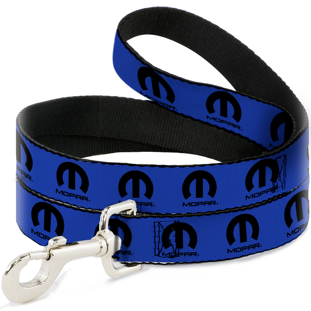 dog-leash-mopar-logo-repeat-blue-black