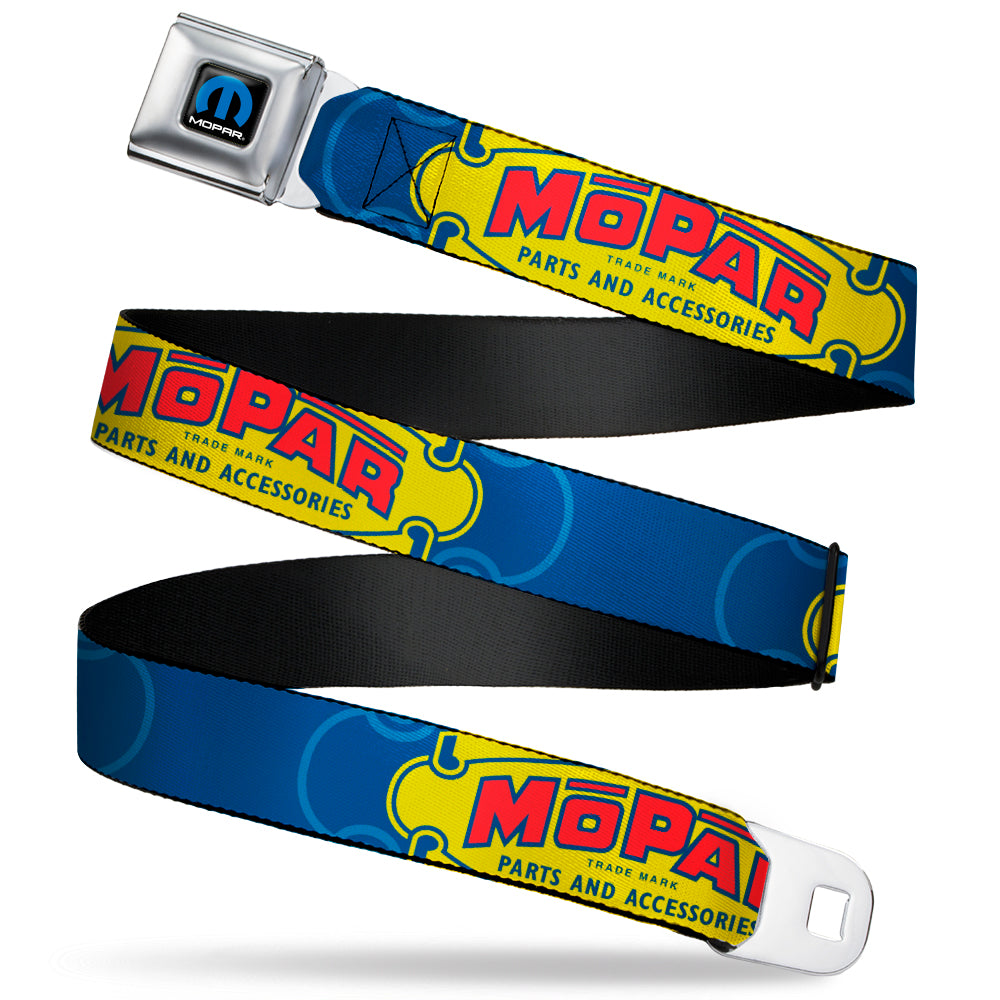 MOPAR Logo Seatbelt Belt - Full Color Black/Blue/White