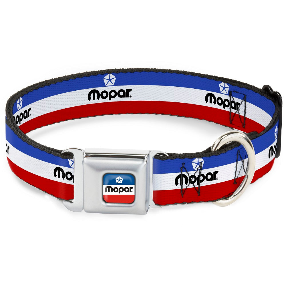 MOPAR Chrysler Logo Seatbelt Buckle Collar - Full Color White/Blue/Red/Black