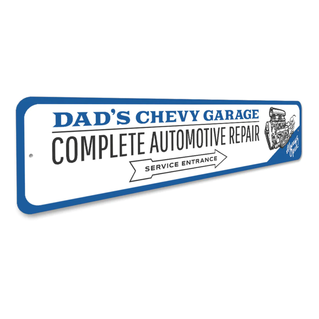 personalized-chevy-garage-sign-aluminum-sign