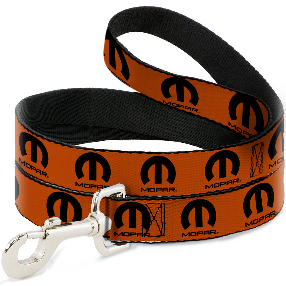 dog-leash-mopar-logo-repeat-orange-black