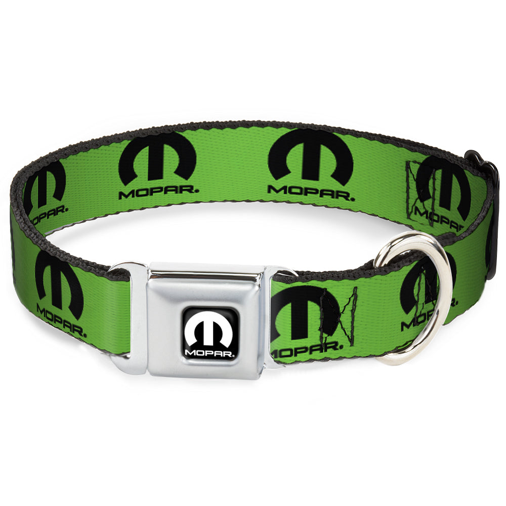 MOPAR Logo Seatbelt Buckle Collar - MOPAR Logo Repeat Green/Black