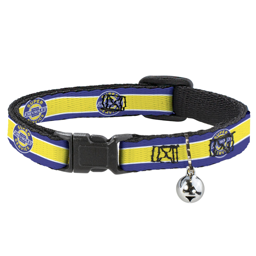 cat-collar-breakaway-chevrolet-super-service-logo-stripe-blue-white-yellow