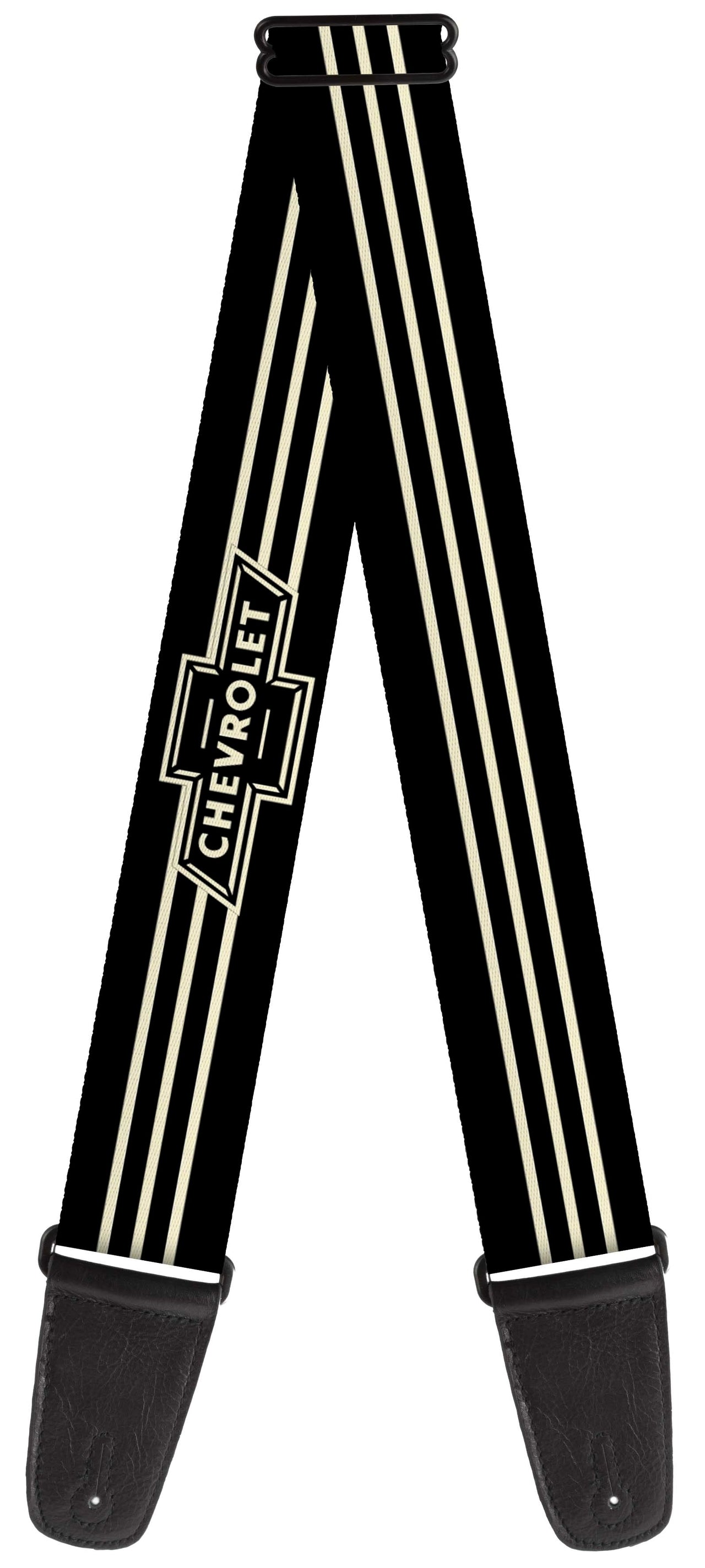 guitar-strap-vintage-chevrolet-bowtie-3-stripe-black-ivory