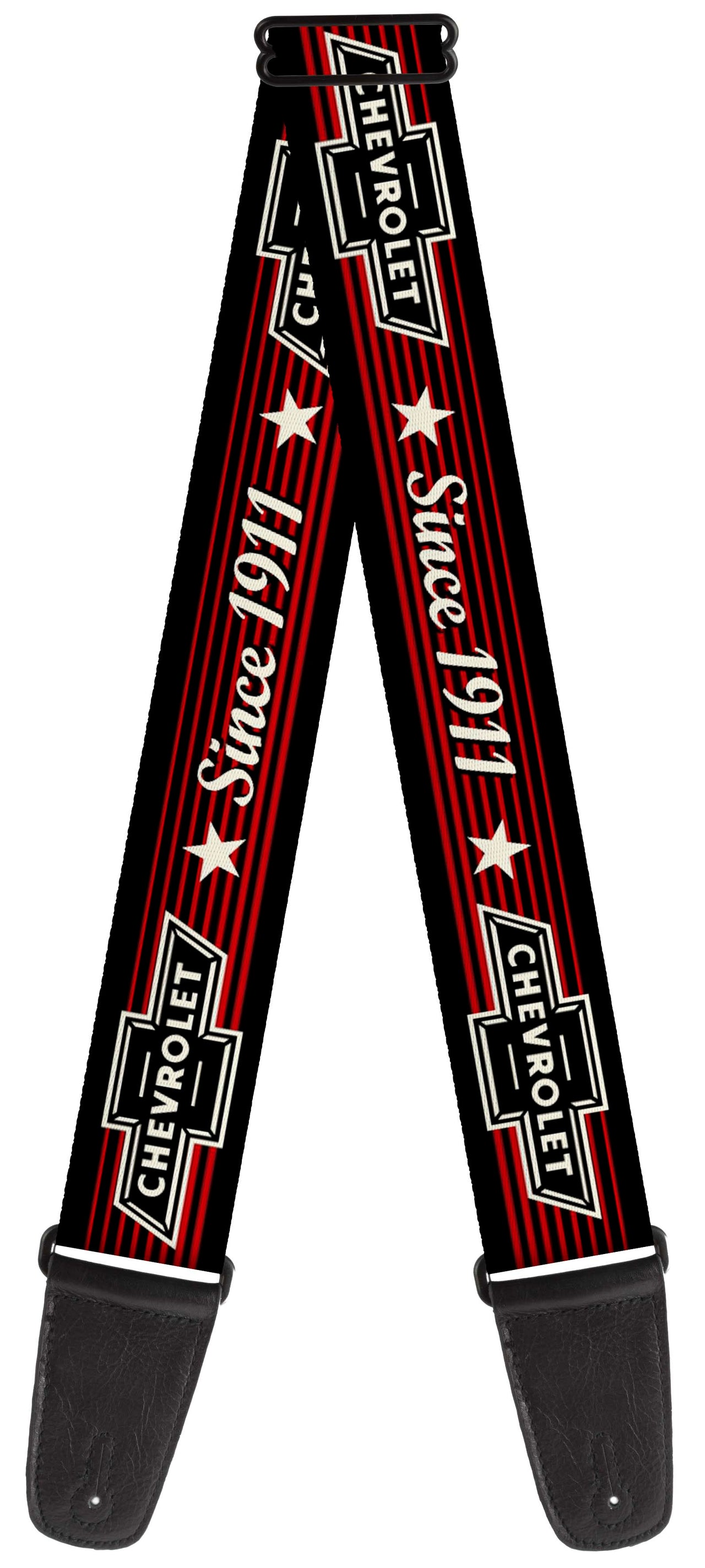 guitar-strap-vintage-chevrolet-bowtie-since-1911-stars-stripe-black-red-ivory