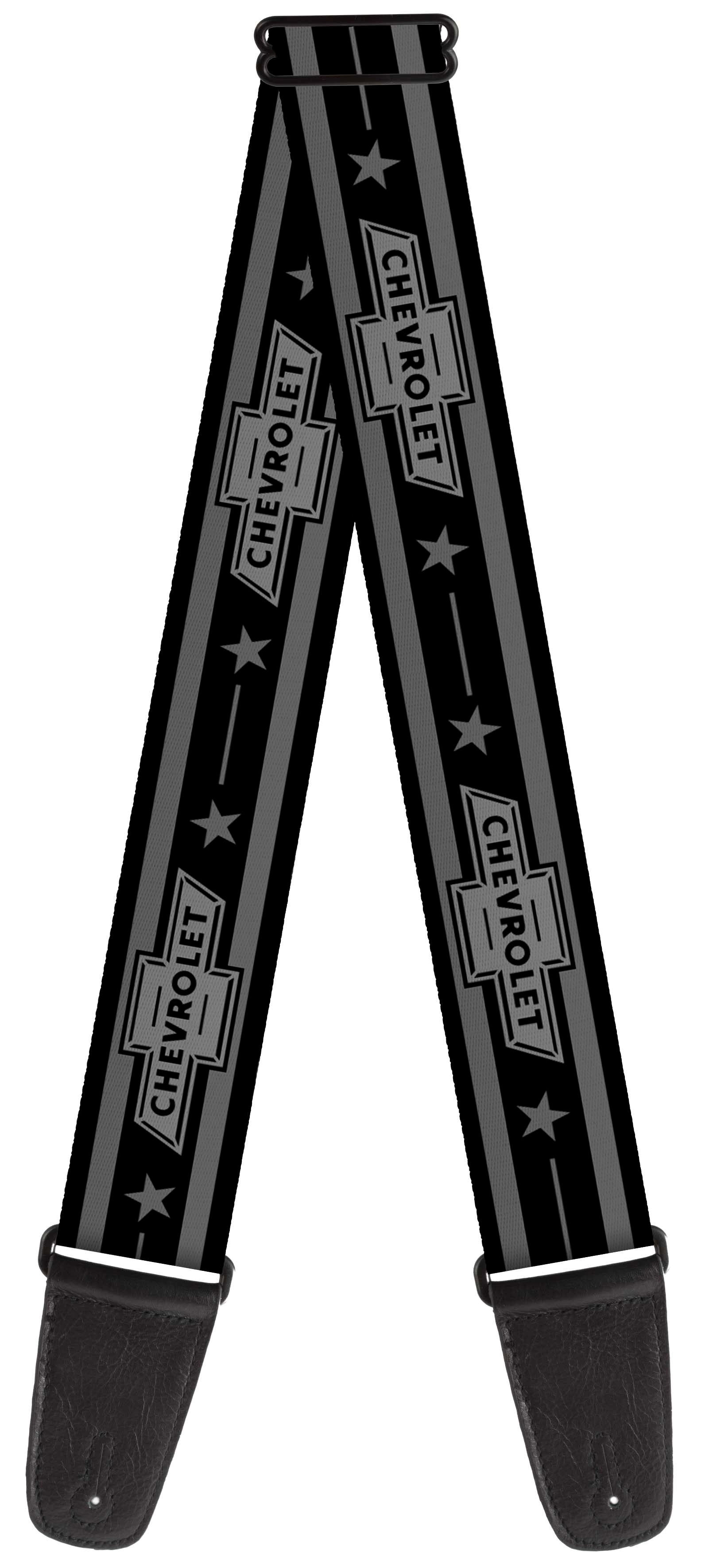 guitar-strap-vintage-chevrolet-1934-bowtie-logo-stars-stripe-black-grays