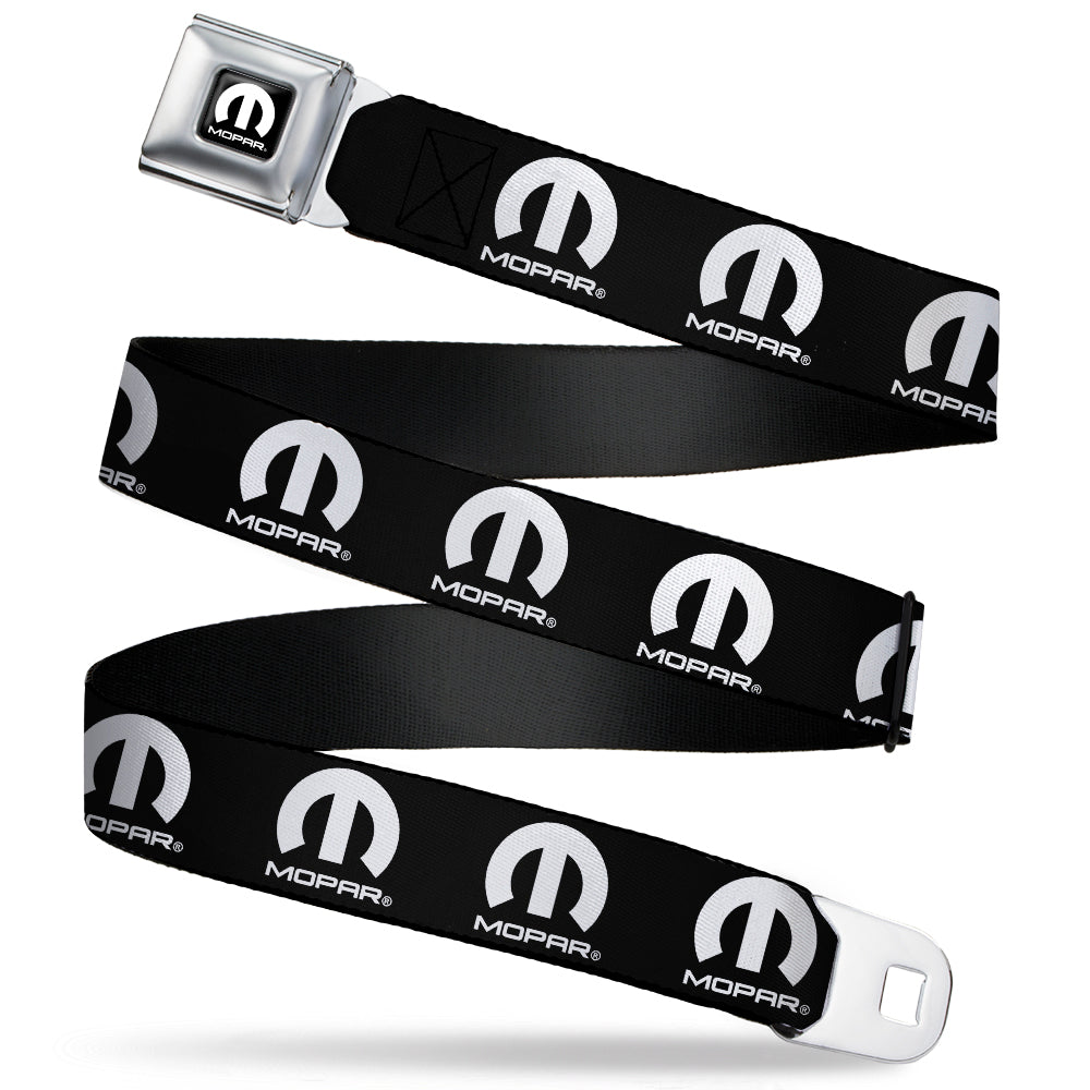 MOPAR Logo Seatbelt Belt - Full Color Black/White