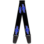 guitar-strap-chevy-bowtie-logo-repeat-black-blue