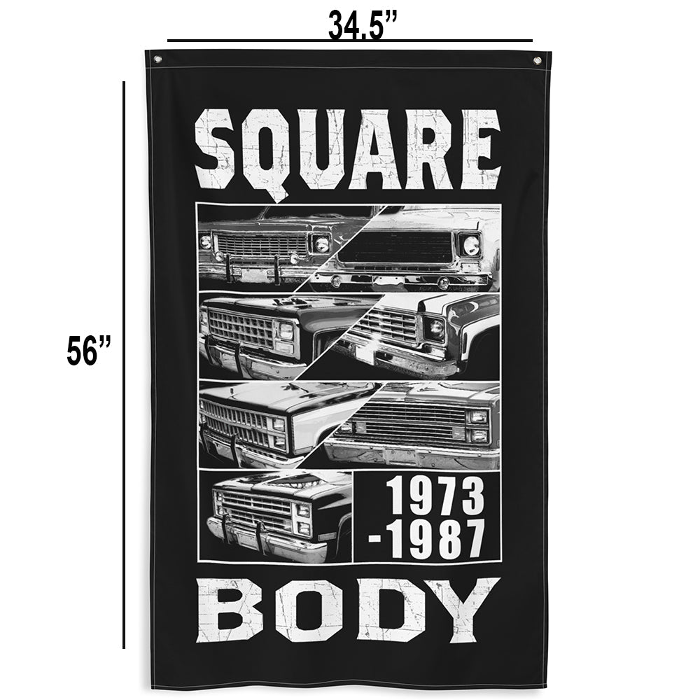 square-body-truck-flag-squarebody-merch-c10-design-k10-silverado-art-garage-decor-dorm-poster-man-cave-decoration