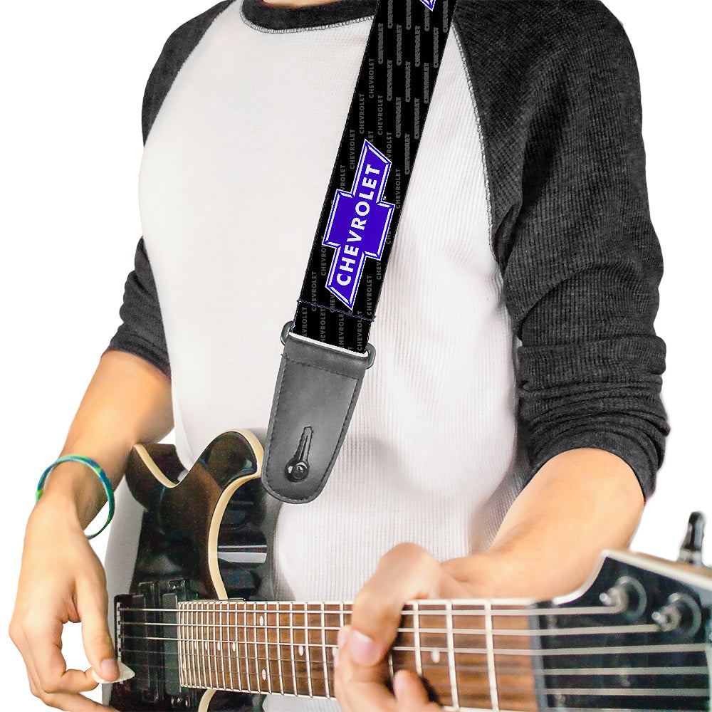 guitar-strap-chevy-bowtie-repeat-w-text