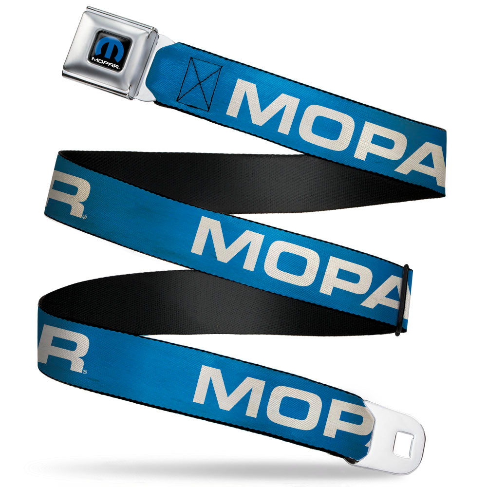 MOPAR Logo Seatbelt Belt - Full Color Black/Blue/White