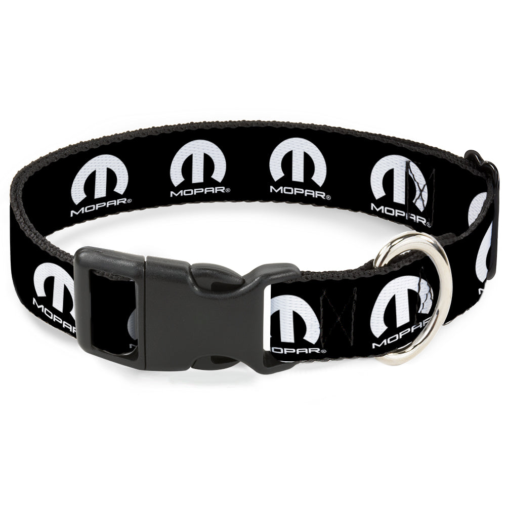 MOPAR Logo Repeat Plastic Clip Collar - Black/White