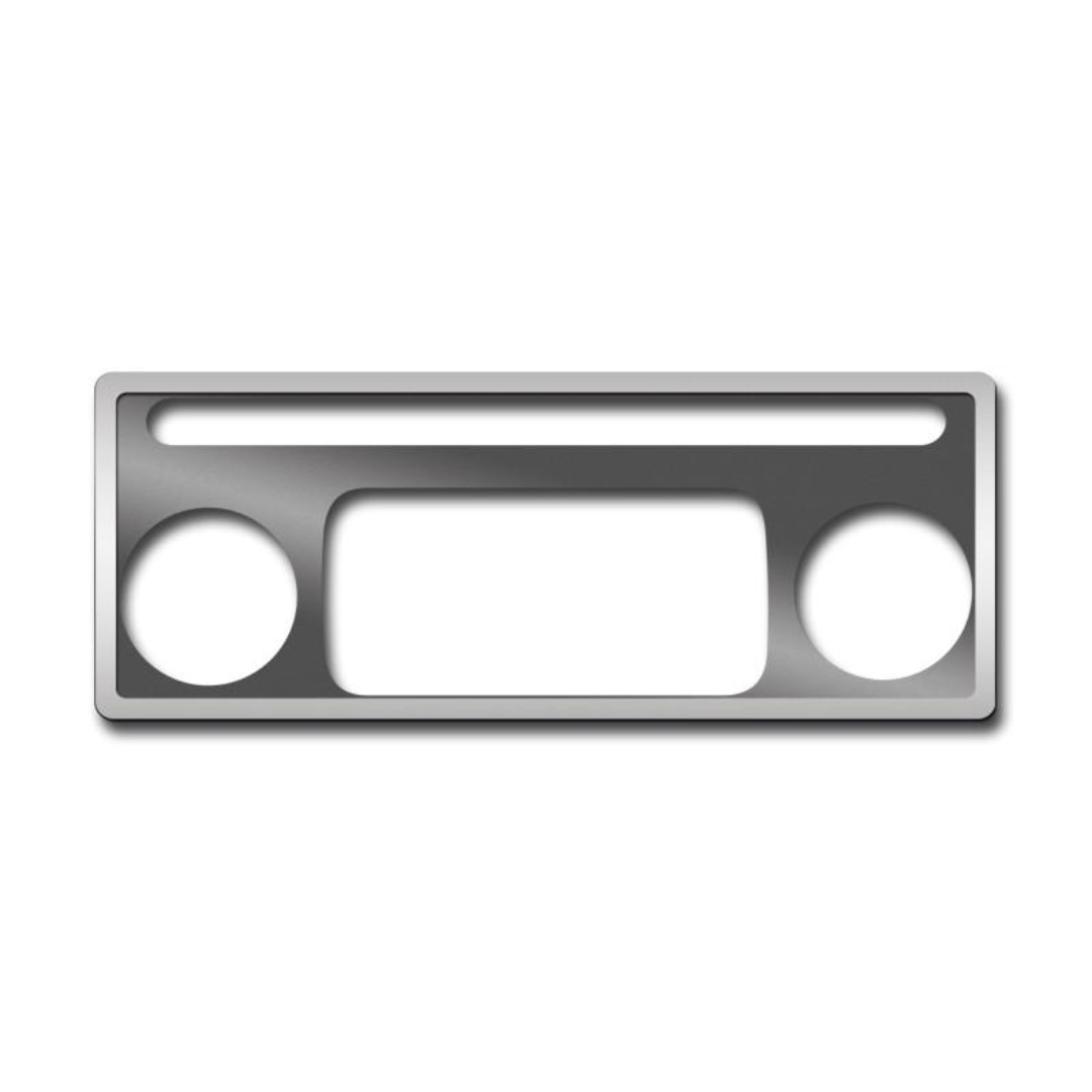 2003-2007 Hummer H2 - AC Plates 2Pc | Brushed Stainless w/Polished Ring