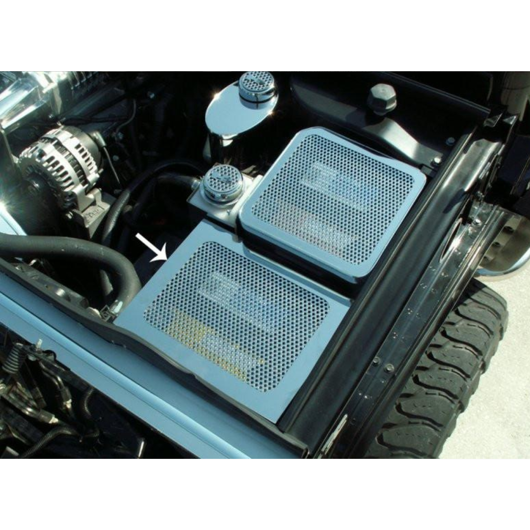 2003-2007 Hummer H2 - Battery Cover | Perforated Stainless Steel