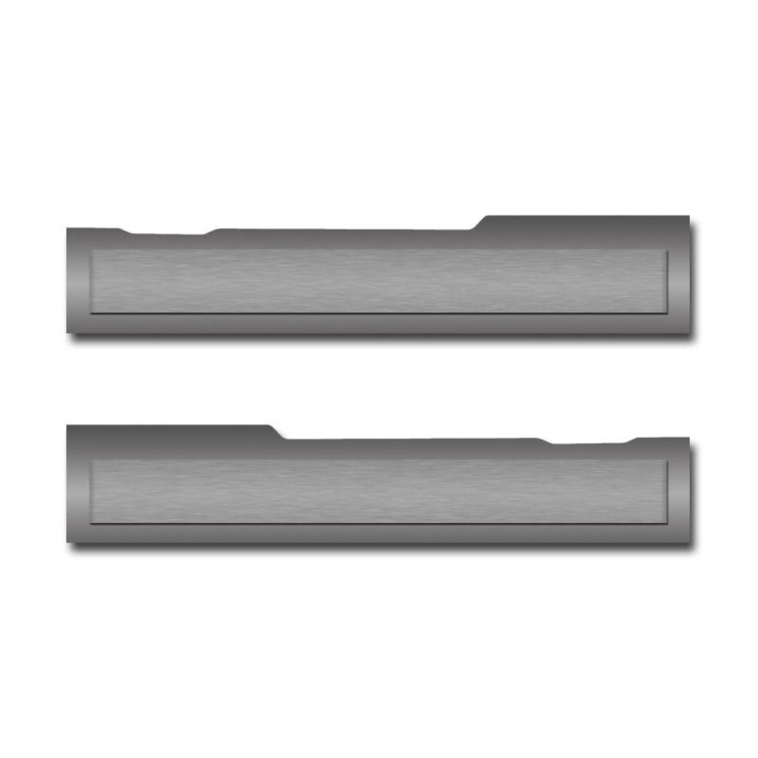 2003-2007 Hummer H2 - Front Inner Door Sills 2Pc | Polished Stainless w/ Brushed Insert