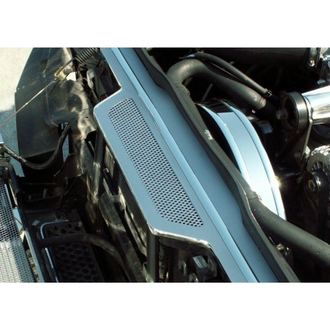 2003-2007 Hummer H2 - Perforated Header Plate  | Polished Stainless Steel