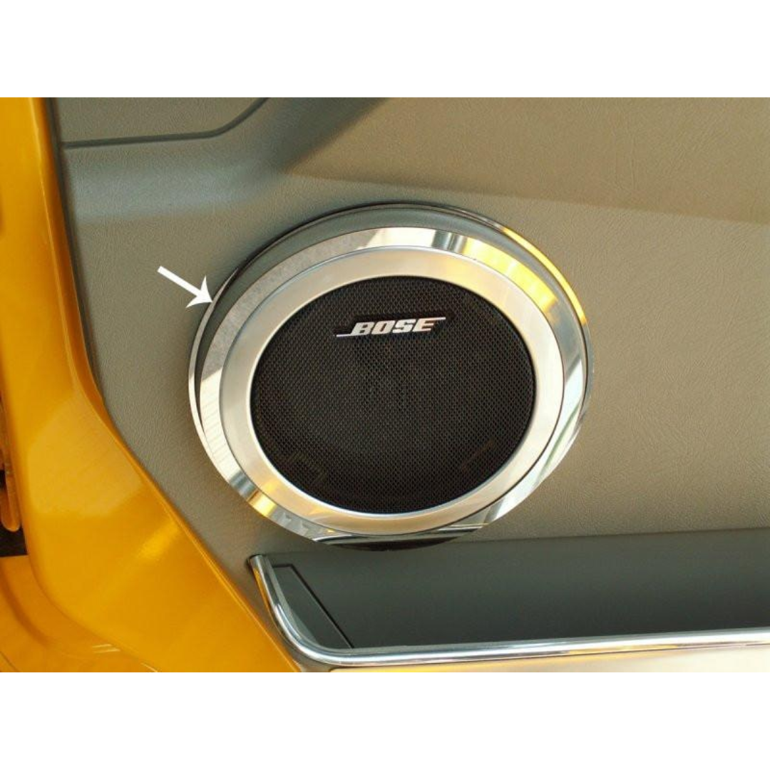 2003-2007 Hummer H2 - Speaker Rings Outer Door 4Pc | Polished Stainless Steel