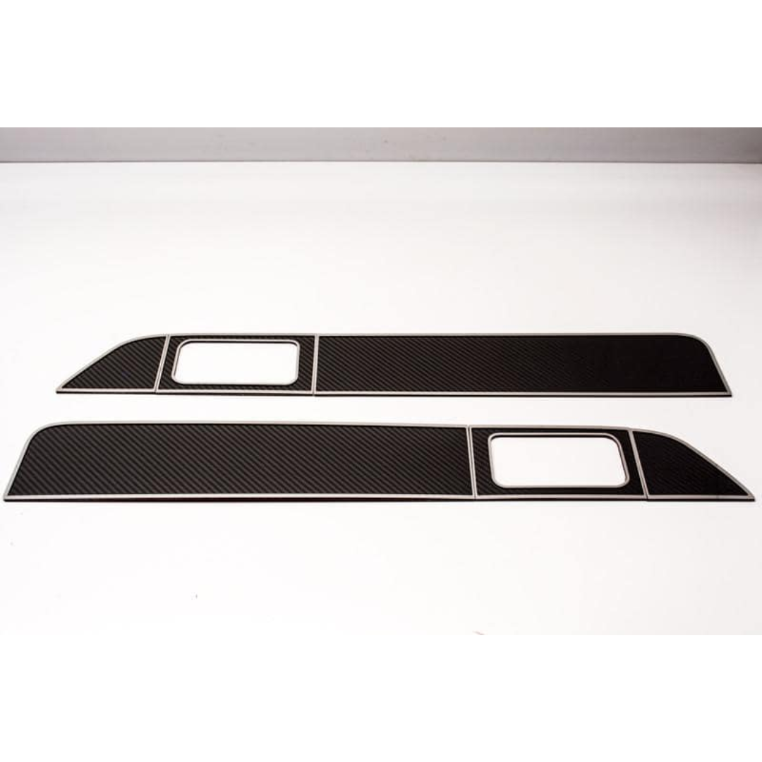 2009-2014 F-150/Raptor - Front Door Inserts Carbon Fiber 6Pc Kit | Stainless Steel/Carbon Fiber