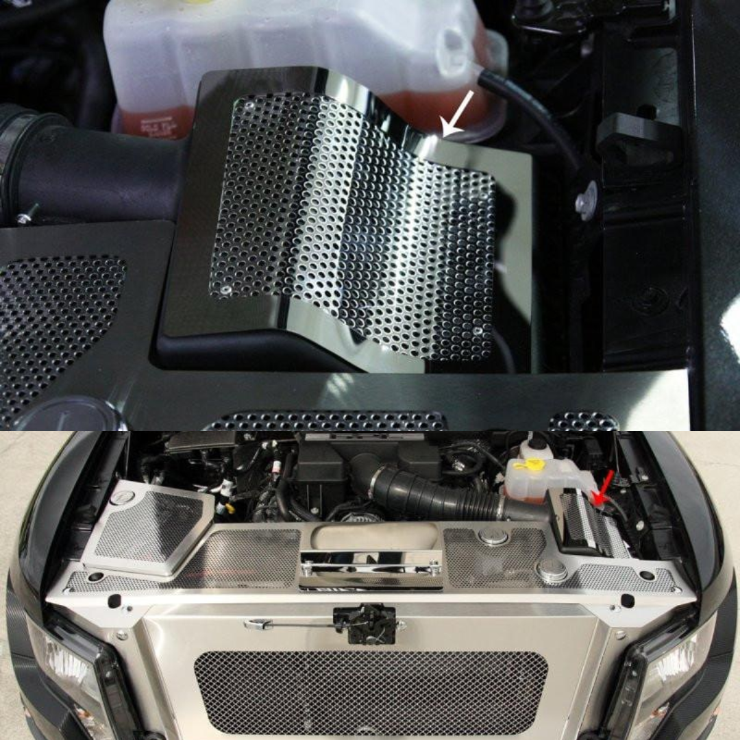 2010-2014 Ford Raptor - Air Box Cover | Perforated Polished Stainless Steel