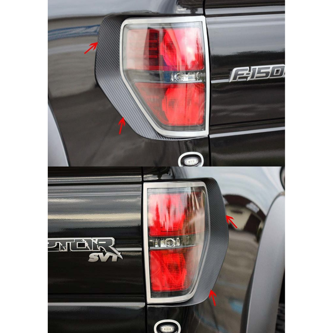 2010-2014 Ford Raptor - Taillight Carbon Fiber Wrap 2Pc | Vinyl Carbon Fiber