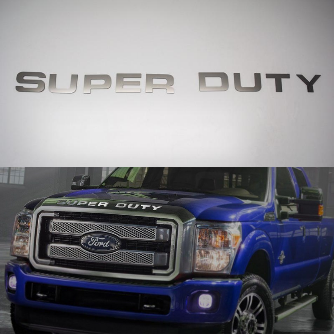 2012-2016 Ford F-350 - 'Super Duty' Letter Inserts  | Polished Stainless Steel