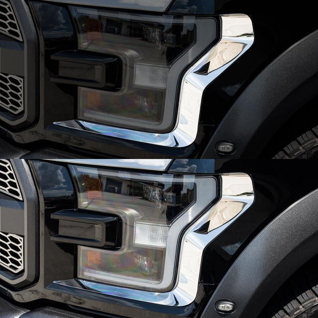 2017-2018 Ford Raptor - Headlight Trim | Stainless Steel