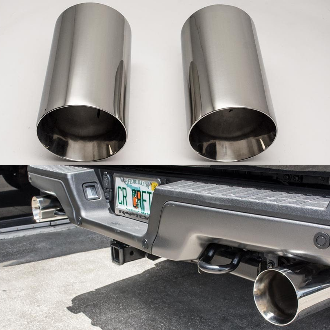 2017 Ford Raptor - Exhaust Tips 2Pc | Polished Stainless Steel