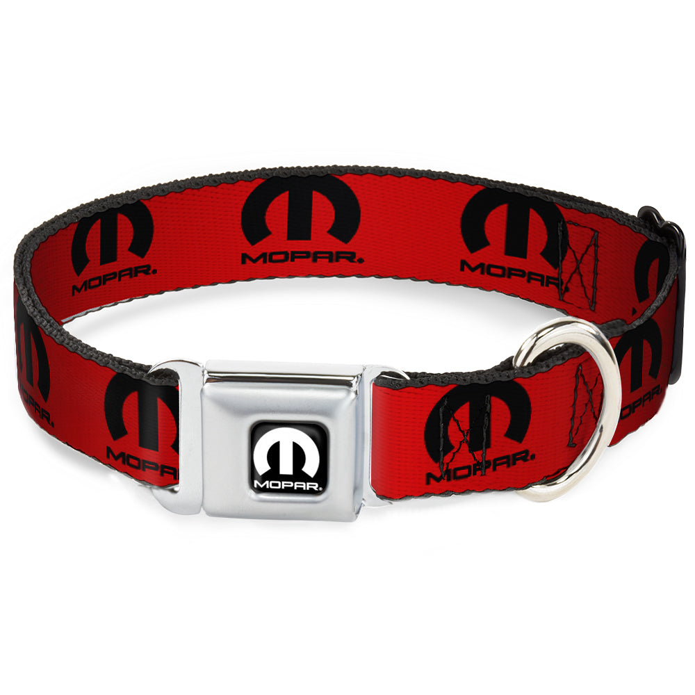 MOPAR Logo Seatbelt Buckle Collar - MOPAR Logo Repeat Red/Black