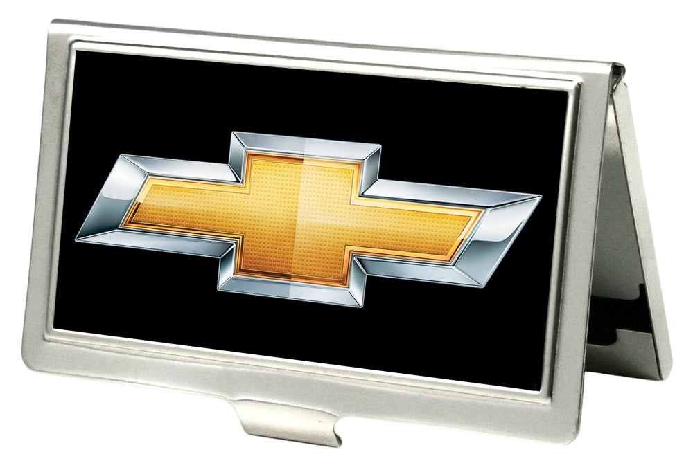 business-card-holder-small-chevrolet-bowtie-logo-black-silver-gold-white