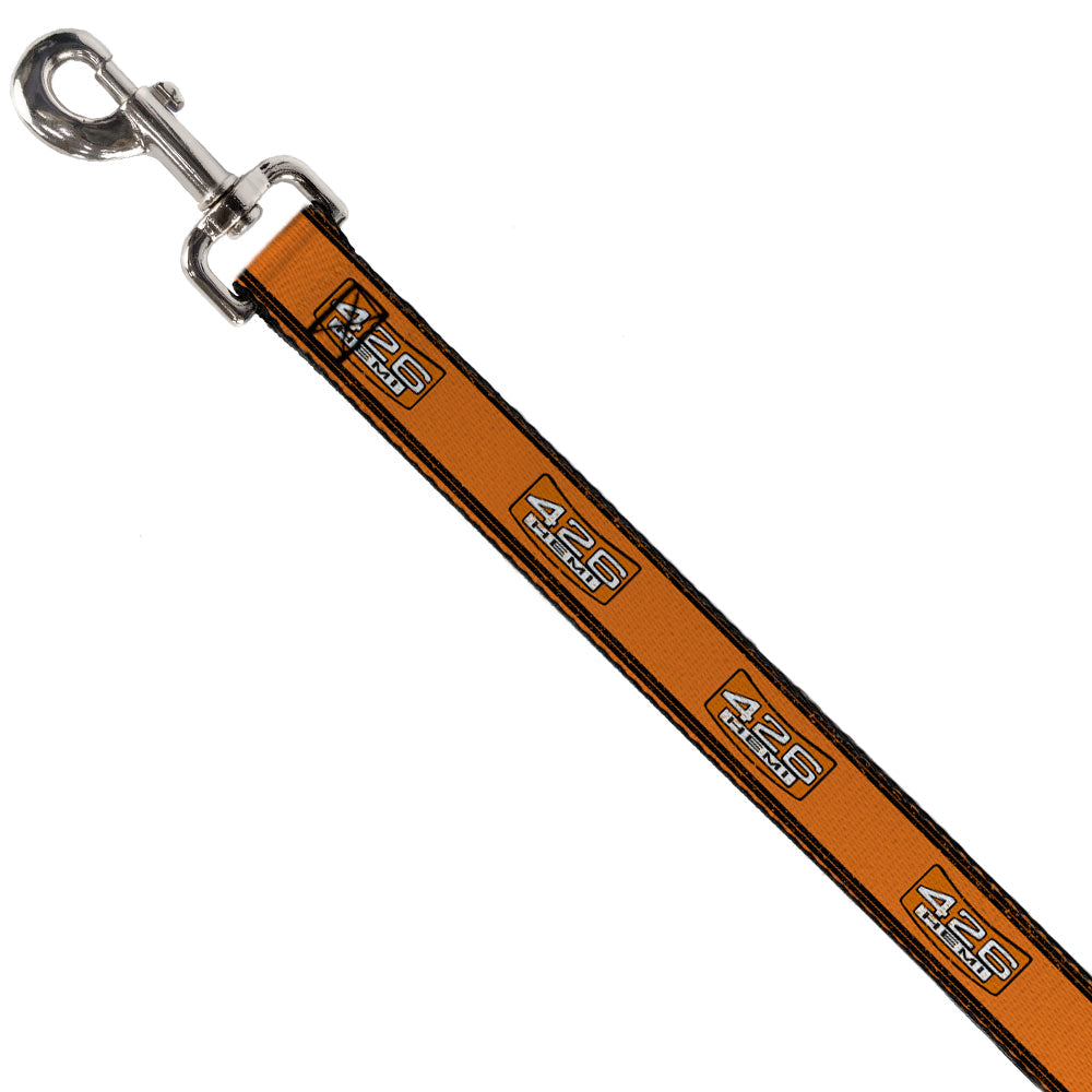 dog-leash-426-hemi-badge-stripes-weathered-orange-black-white