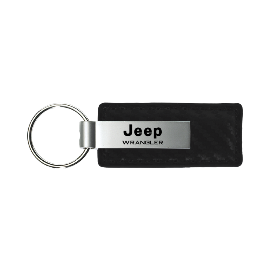 wrangler-carbon-fiber-leather-key-fob-black-40164-classic-auto-store-online