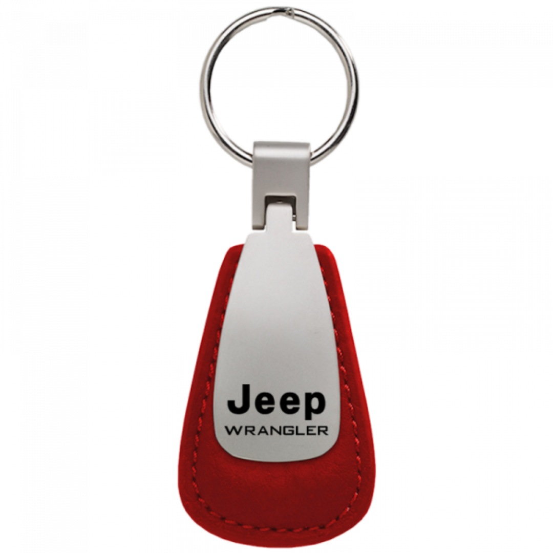 wrangler-leather-teardrop-key-fob-red-34877-classic-auto-store-online