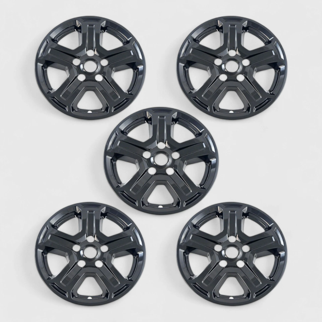 2018-2023 Jeep Wrangler 10 PCS Gloss Black Snap-on Wheel Skin Set