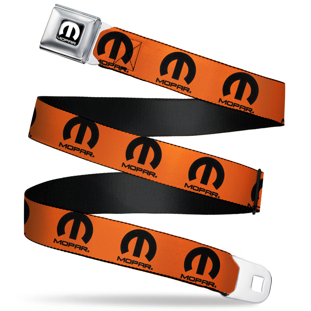 MOPAR Logo Seatbelt Belt - Full Color Black/White